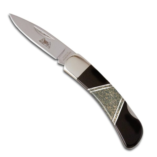 Jewelry 3” Lockback Knife- Single Jet & Apache Gold