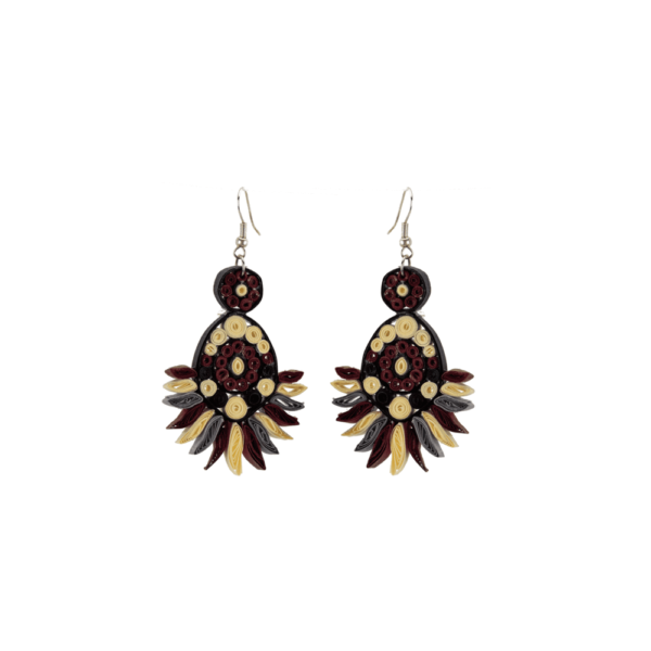 Beth Quilled Earrings Green Mango