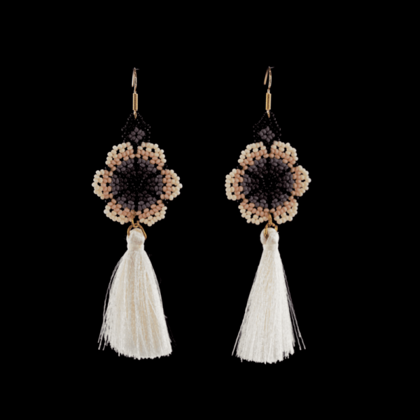 Dancing Flower Tassel Earrings Lilikoi