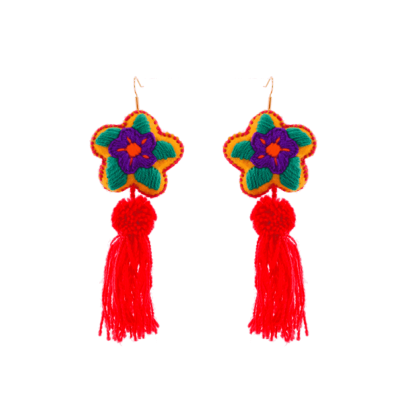 Flower Tassel Earrings #10
