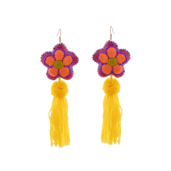 Flower Tassel Earrings #3