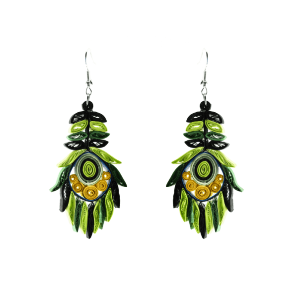 Josselyn Quilled Earrings Lemon Lime