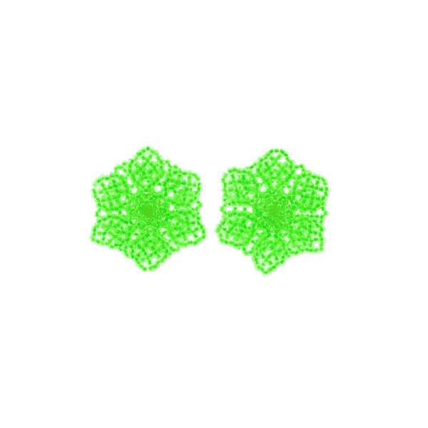 Wildflower Earrings Neon Green