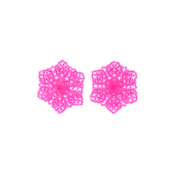 Wildflower Earrings Neon Pink