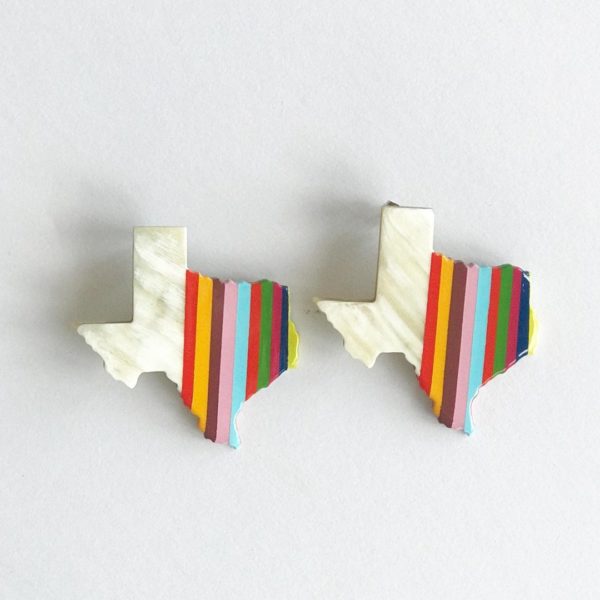 Texas Horn Earrings Rainbow