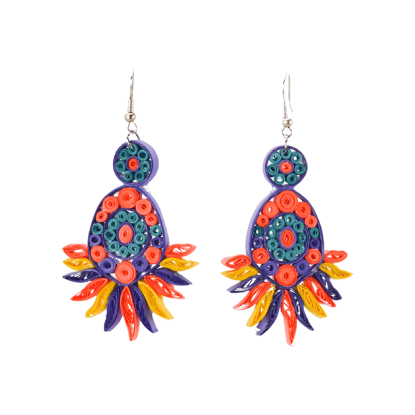 Beth Quilled Earrings Fiesta